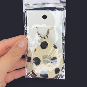Leopard Print Teardrop Earrings